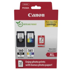 Pack Cartucho Original CANON PG560XL/CL561XL BK+C+M+Y - 3712C008 [ML-14.3][PAG-400]