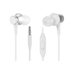 Auriculares Intrauditivos Xiaomi Mi In Ear Basic ZBW4355TY - Jack 3.5mm · 20Mz · Micrófono · 1.25m · Plateados