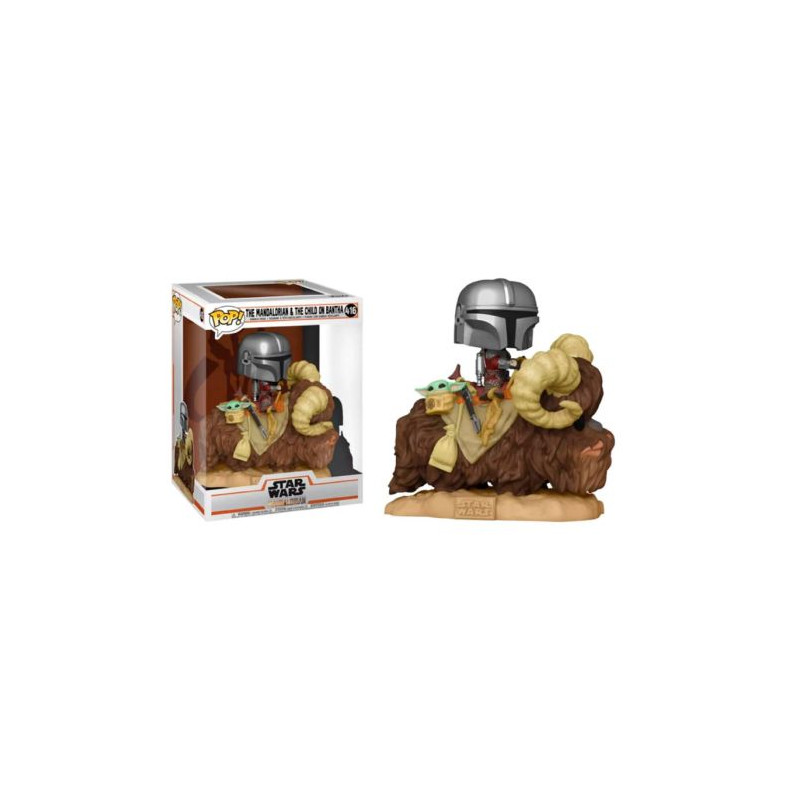 FUNKO POP The Mandalorian en Bantha 416 - Star Wars - 889698523738