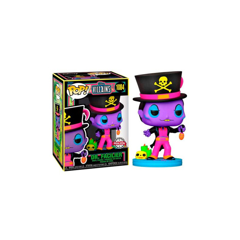 FUNKO POP Dr. Facilier 1084 - Disney Villanos Edición Especial Black Light - 889698603942