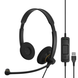 Auriculares con Diadema con Cable de SENNHEISER SC60 - USB · Cable 2 m · Micrófono · Negro