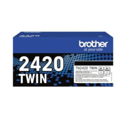 Pack 2 de Toner Original BROTHER TN2420 Negro - TN2420TWIN [PAG-3000]