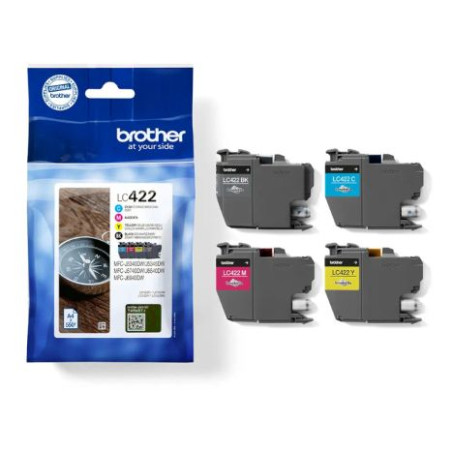 Pack Cartuchos Originales BROTHER LC422 BK+C+M+Y - LC422VAL [PAG-550]