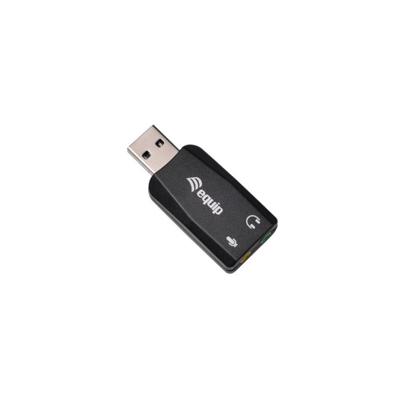 Adaptador de Audio con Tarjeta Sonido y USB - 245320 · Negro