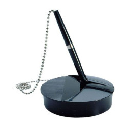 Bolígrafo con Peana y Cadena Anti-Robo FELLOWES 9821502 - Negro