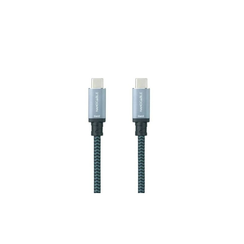 Cable USB 3.1 GEN2 USB Tipo C/M a USB Tipo C/M - 1 m · Gris