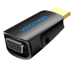 Adaptador Conversor HDMI/M a VGA/H con Jack 3.5mm - Negro