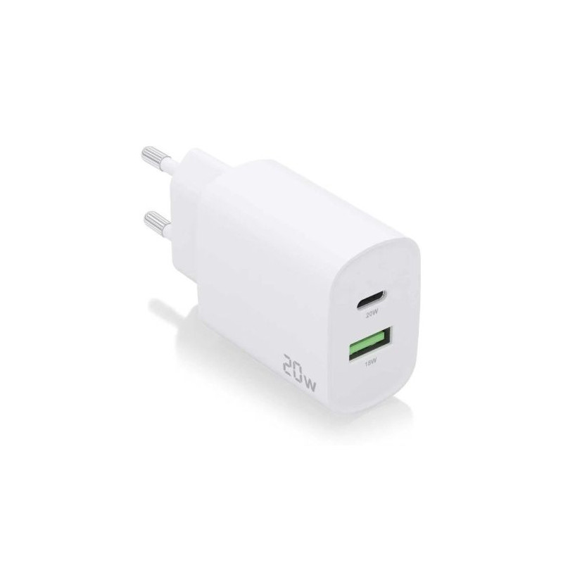 Cargador de Pared AISENS A110-0754 - 20W · USB Tipo C · USB · Blanco