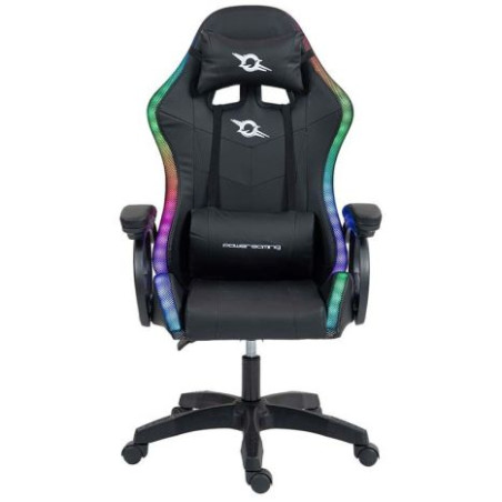 Silla Gaming POWERGAMING - Diseño Ergonómico · Luces RGB · Negro
