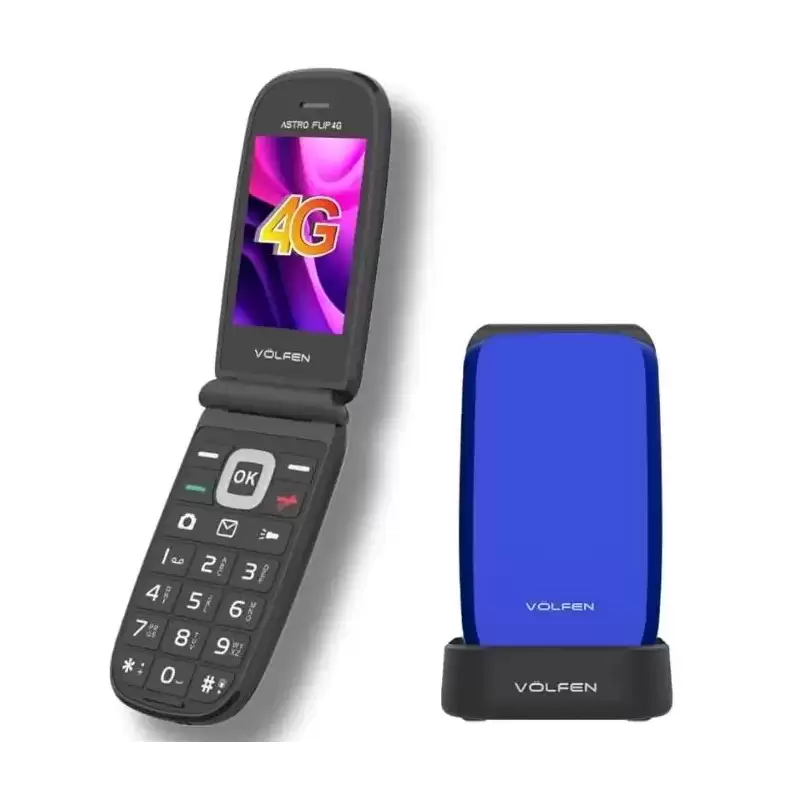 ASTROFLIP4G-AZUL VOLFEN TELEFONO MOVIL ASTRO FLIP 4G PANTALLA XXL TIPO CHONCHA AZUL