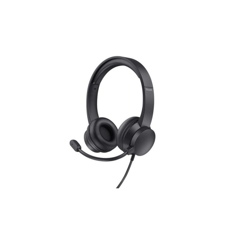 Auriculares Diadema con Cable TRUST Ayda - USB · Micrófono · Negro