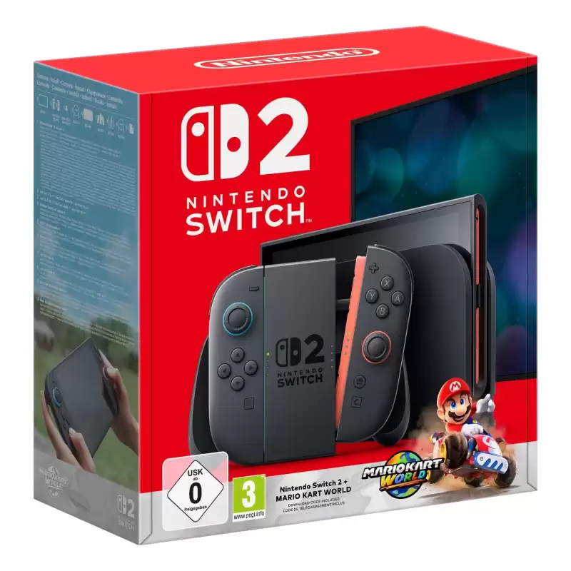 10015920 NINTENDO SWITCH 2 + MARIO KART WORLD 256GB PANTALLA TACTIL WIFI NEGRO