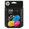 Pack 2 Cartuchos Originales HP 308 BK+C+M+Y - 6L6S6UE [PAG-280]