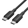 Cable USB 2.0 Tipo C/M a USB Tipo C/M - 1m · Negro