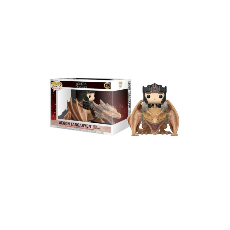 FUNKO POP Aegon Targaryen con Sunfyre 135 - La Casa del Dragón Rides - 889698834605