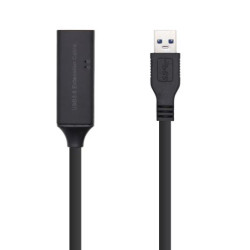 Cable Prolongador USB 3.0 Tipo A/M a Tipo A/H - 10m · Negro