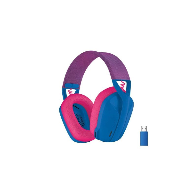 Auriculares Diadema Inalámbricos LOGITECH G435 - USB Tipo C  · Micrófono · Rosa/Azul