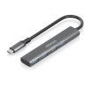 HUB USB Tipo C 3.1 4xUSB/H · Gris · 0.15m