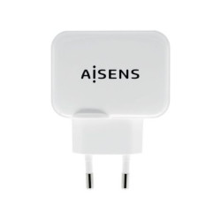 Cargador de Pared AISENS A110-0439 - 17W · 2xUSB 2.0 · Blanco