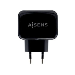 Cargador de Pared AISENS A110-0440 - 17W · 2xUSB 2.0 · Negro