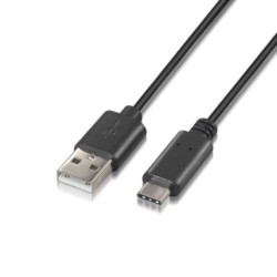 Cable USB 2.0 Tipo C/M a USB/M - 2m · Negro