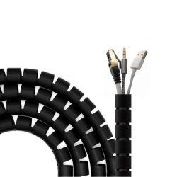 Organizador de Cables en Espiral Flexible AISENS A151-0605 - 3m · Negro