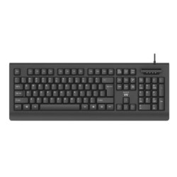 Teclado con Cable EWENT EW3286 - USB · Lector de DNI · Negro