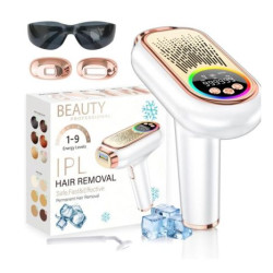 Depiladora IPL SMARTIA Modelo 2025 - Enfriamiento por Zafiro · 9 Niveles · 2 Cabezales