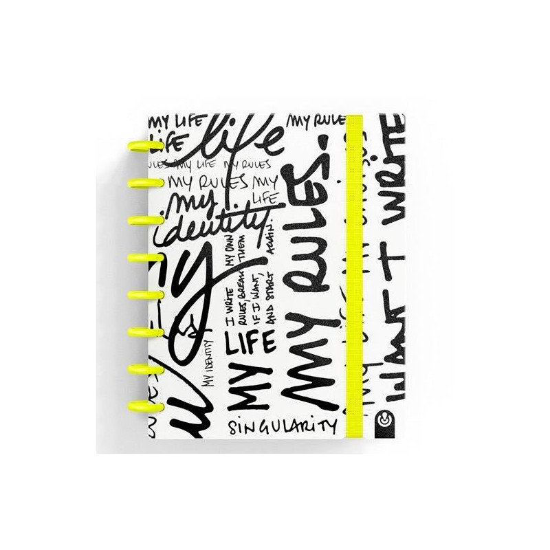 66017080 CARCHIVO CUADERNO INGENIOX EDIT MY LIFE A5 80H 100GR RAYAS AMARILLO NEÓN