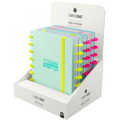 66053881 CARCHIVO AGENDA DE DISCOS INGENIOX SIN FECHA A5 80H 100GR SV NEÓN PASTEL EXPOSITOR 6 UD