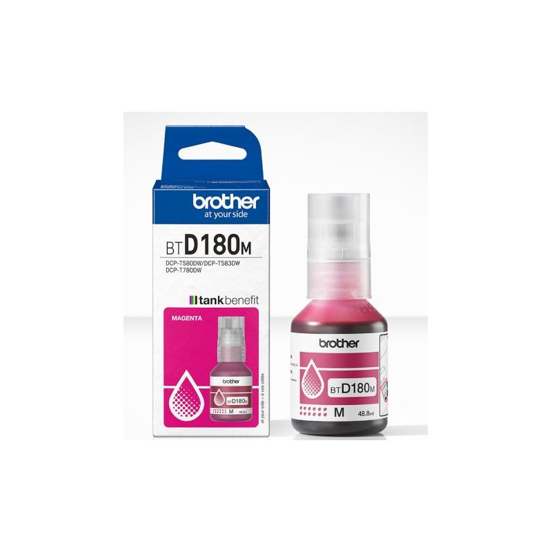 BTD180M BROTHER BOTELLA DE TINA MAGENTA DCP-T580DW/T780DW