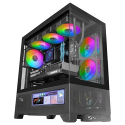 Caja Semitorre MARS GAMIMG MC-LCDX - ATX · 2.5 · 3.5 · USB Tipo C · 1xUSB 3.0 · Negro
