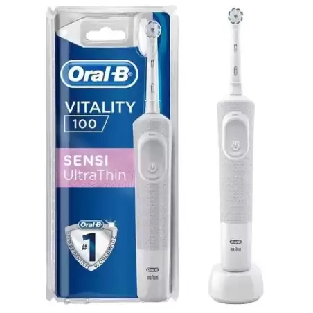 D100/SENSITIVEULT ORAL-B CEPILLO DE DIENTES ELECTRICO VITALITY 100 SENTIVE ULTRA THIN BLANCO