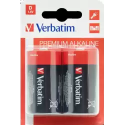 49923 VERBATIM PILAS ALCALINAS D - LR20 - PACK 2 UDS