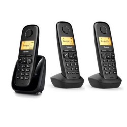 L36852-H2807-D211 GIGASET TELEFONO INALAMBRICO A180 TRIO NEGRO