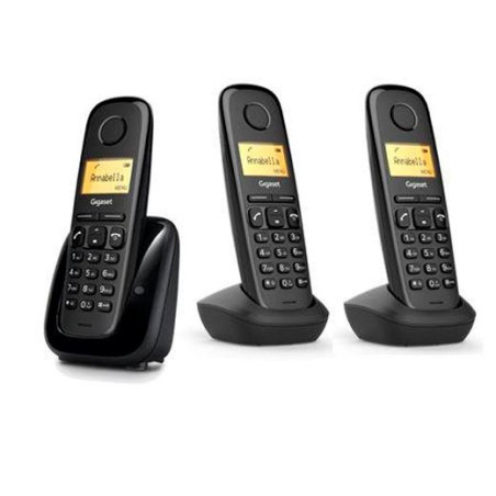 L36852-H2807-D211 GIGASET TELEFONO INALAMBRICO A180 TRIO NEGRO