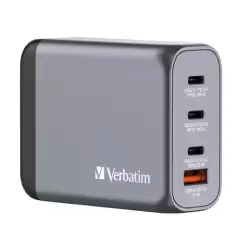 32202 VERBATIM GNC-100 CARGADOR PARED GAN 100W USB-A 3.0 Y 3XUSB-C 3.0