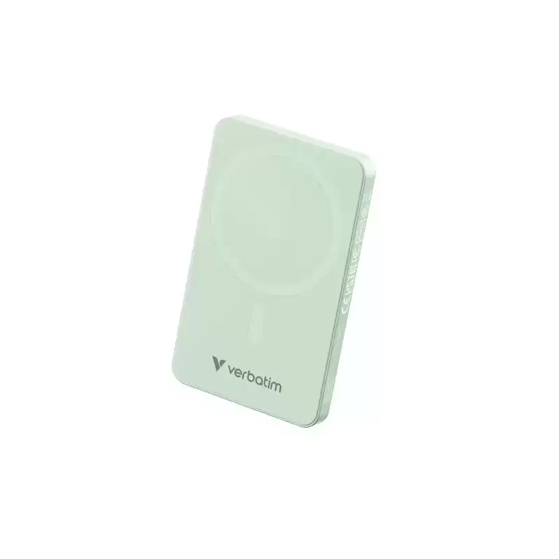 32226 VERBATIM CARGADOR INALAMBRICO POWER BANK 5K MAH 1XUSB-C VERDE