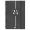 742066026 FINOCAM AGENDA ESPIRAL YEAR E11-165X242MM SVV TAPA PP NEGRO 2026