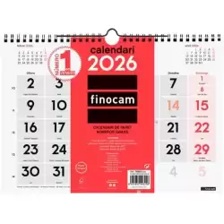 780030026 FINOCAM CALENDARIO DE PARED NÚMEROS GRANDES M-300X210MM MV NEUTRO 2026 CATALÁN
