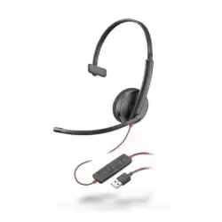 209748-201 HP POLY AURICULARES BLACKWIRE C3210 DIADEMA MONOAURAL MICRÓFONO CONTROL DE VOLUMEN CABLE USB-C