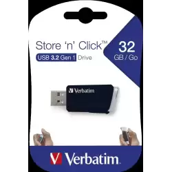 49307 VERBATIM PENDRIVE STORE´N´CLICK 32GB USB 3.2 C/RANURA PARA COLGAR NEGRO