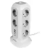 49547 VERBATIM REGLETA DE ENCHUFES CON 11 TOMAS CON INTERRUPTOR CABLE 2 M + 2 UBS-C Y 2 USB-A BLANCO