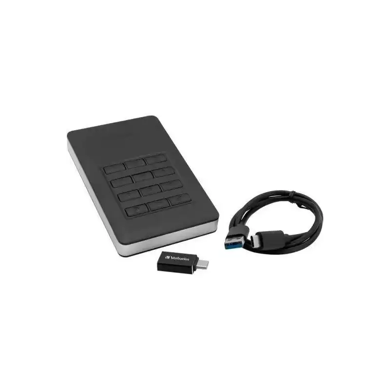 53403 VERBATIM DISCO DURO EXTERNO STORE 'N' GO 2TB HDD 2.5" USB-C CON TECLADO Y CLAVE DE ACCESO