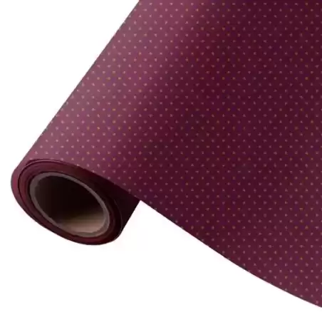 3150201R WONDER PAPEL DE REGALO BOBINA 62CM X 80M 4KG TODO AÑO BURDEOS / ROMBOS ORO