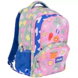 624604GG MILAN MOCHILA ESCOLAR 4 CREMALLERAS 25L SERIE ESPECIAL GREEN & GROW