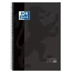 400050189 OXFORD CUADERNO CLASSIC EUROPEANBOOK 1 WRITE&ERASE 80H A4+ 1 LINEA MICROPERFORADO T/EXTRADURA NEGRO