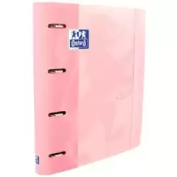 400127154 OXFORD CARPETA ANILLAS 4X35MM TOUCH EUROPEANBINDER C/RECAMBIO 100H A4+ 5X5 T/EXTRADURA FLAMINGO PASTEL