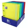 400136667 OXFORD CARPETA ANILLAS 4X35 EUROPEANBINDER TOUCH A4+ C/RECAMBIO 100 HOJAS 90GR 5X5 SURTIDOS