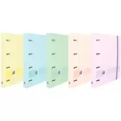 400174550 OXFORD CARPETA ANILLAS EBINDER 4X25MM LIVE&GO POLYFOAM C/RECAMBIO A5+ DOTS PASTEL